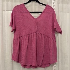 American Eagle Pink Babydoll Top